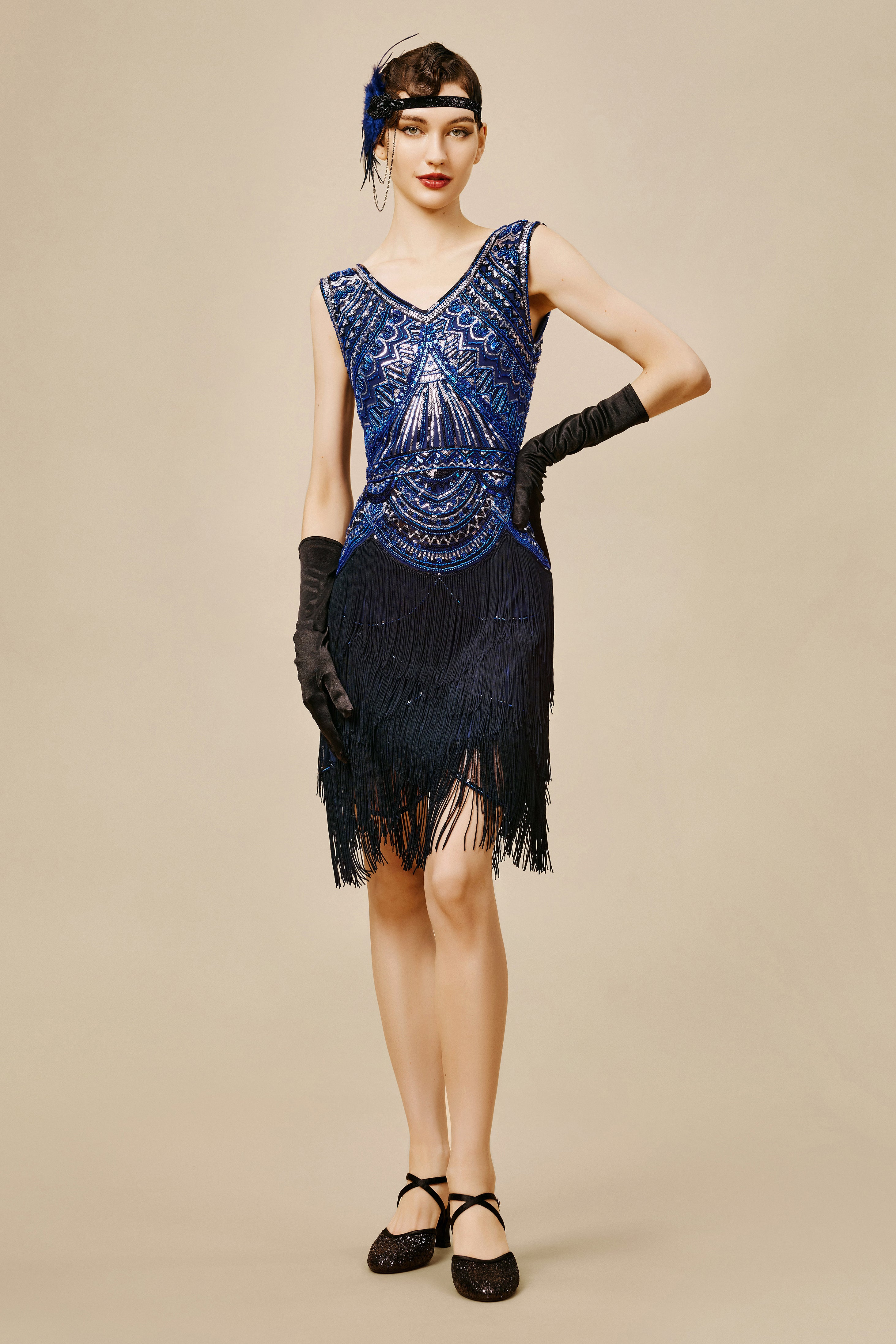 Fringe Gatsby Beaded Dress Shop 1920s Dresses Art Deco Beaded