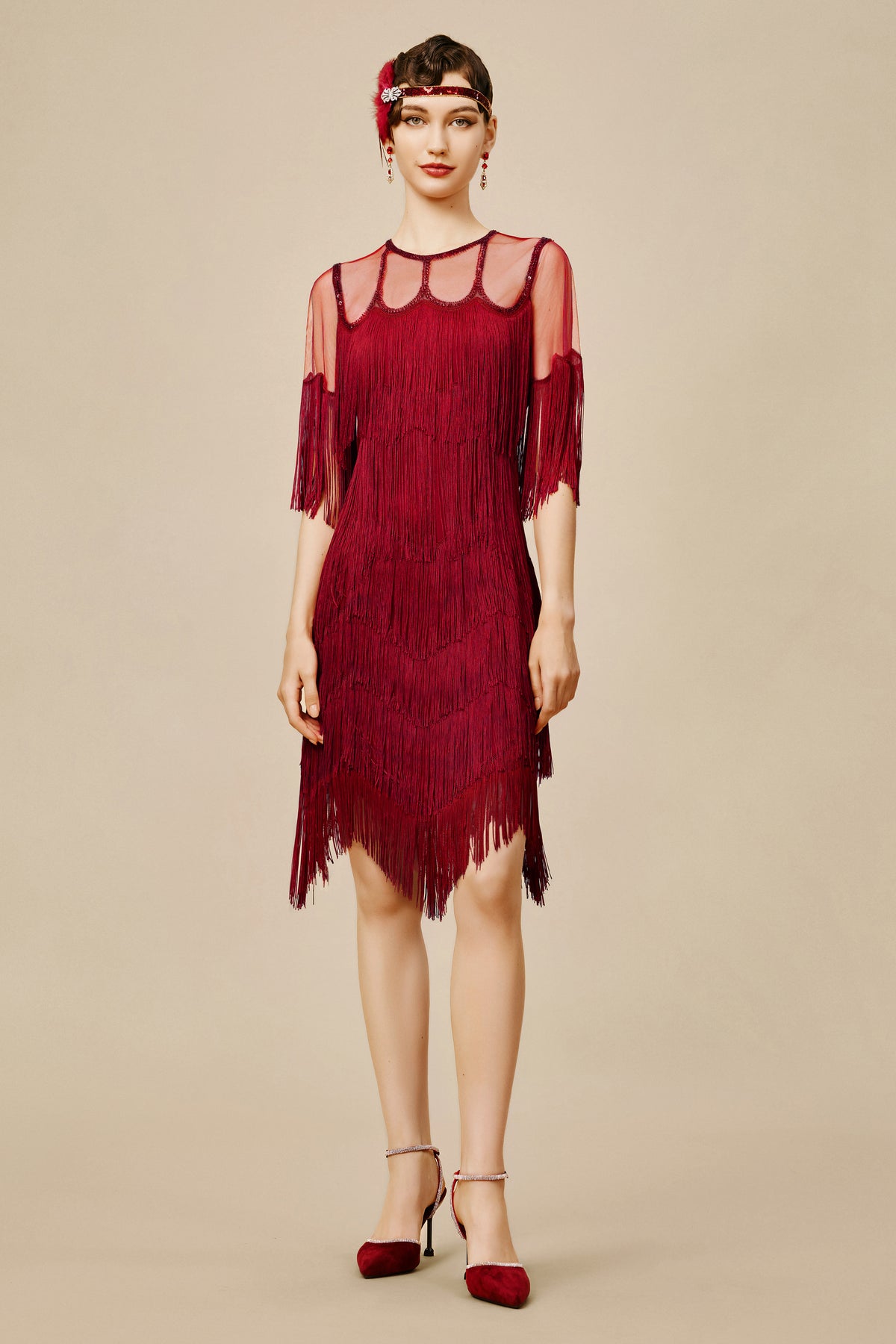 Fringe Flapper Shop 1920s Dresses - Beaded Fringe Flapper Dress | BABEYOND