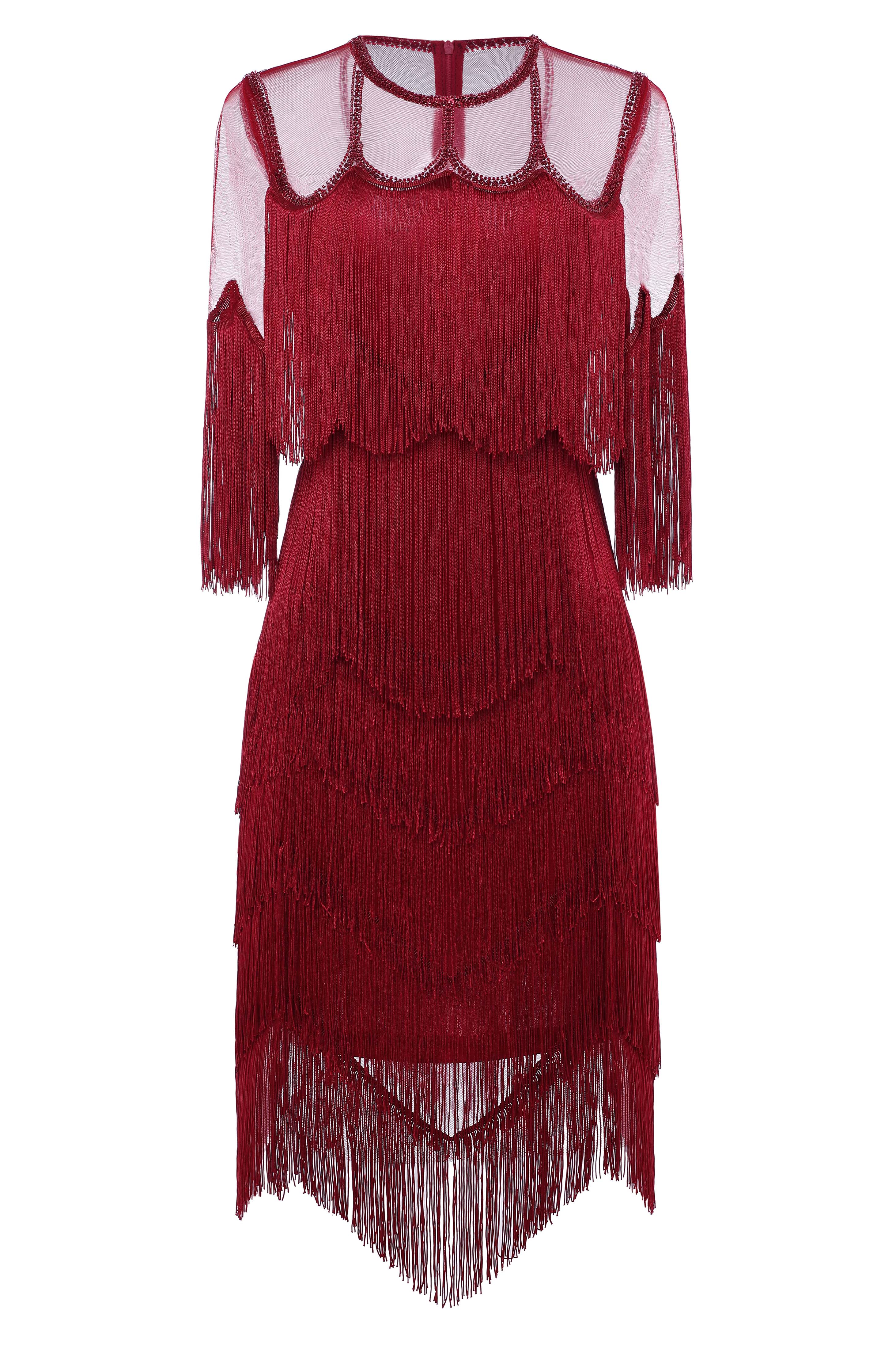 Shop 1920s Dresses - Beaded Fringe Flapper Dress | BABEYOND