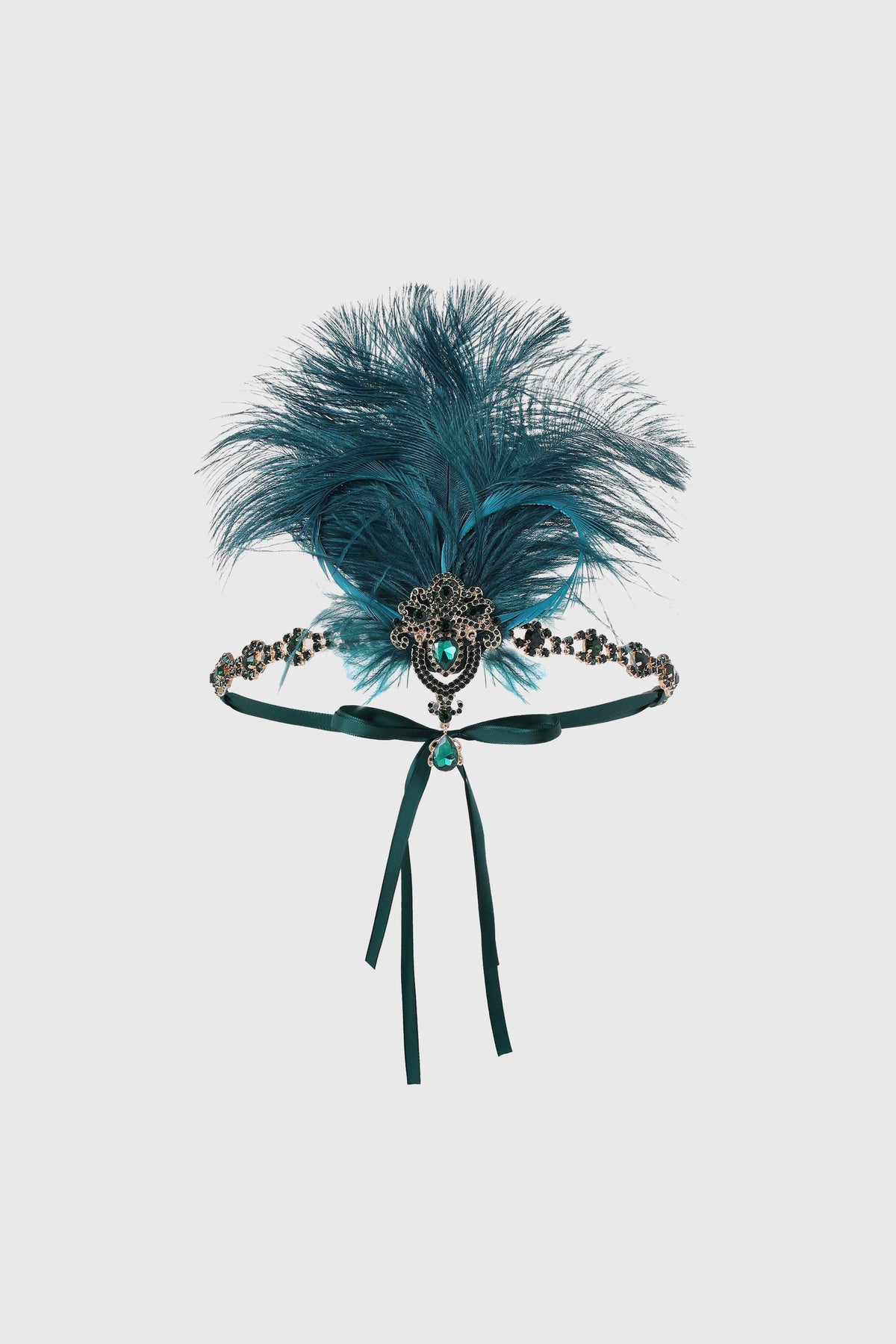 Ostrich feather vintage trims headband Shop 1920s Headpieces - Retro Ostrich Feather Headband  main image 2