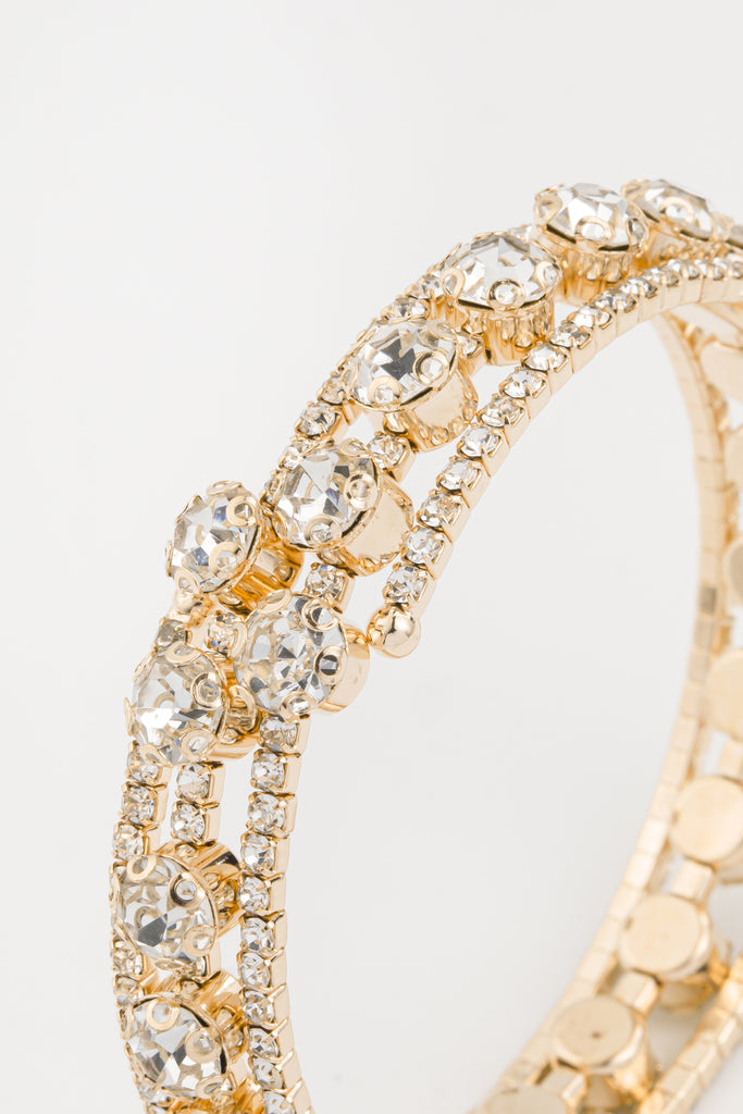 Shiny Crystal Wrap Open Bracelet - BABEYOND