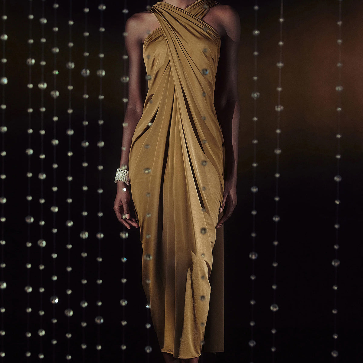 Nightclubs Dinner Ceremony Performance Evening Dress with Crisscross Elegance