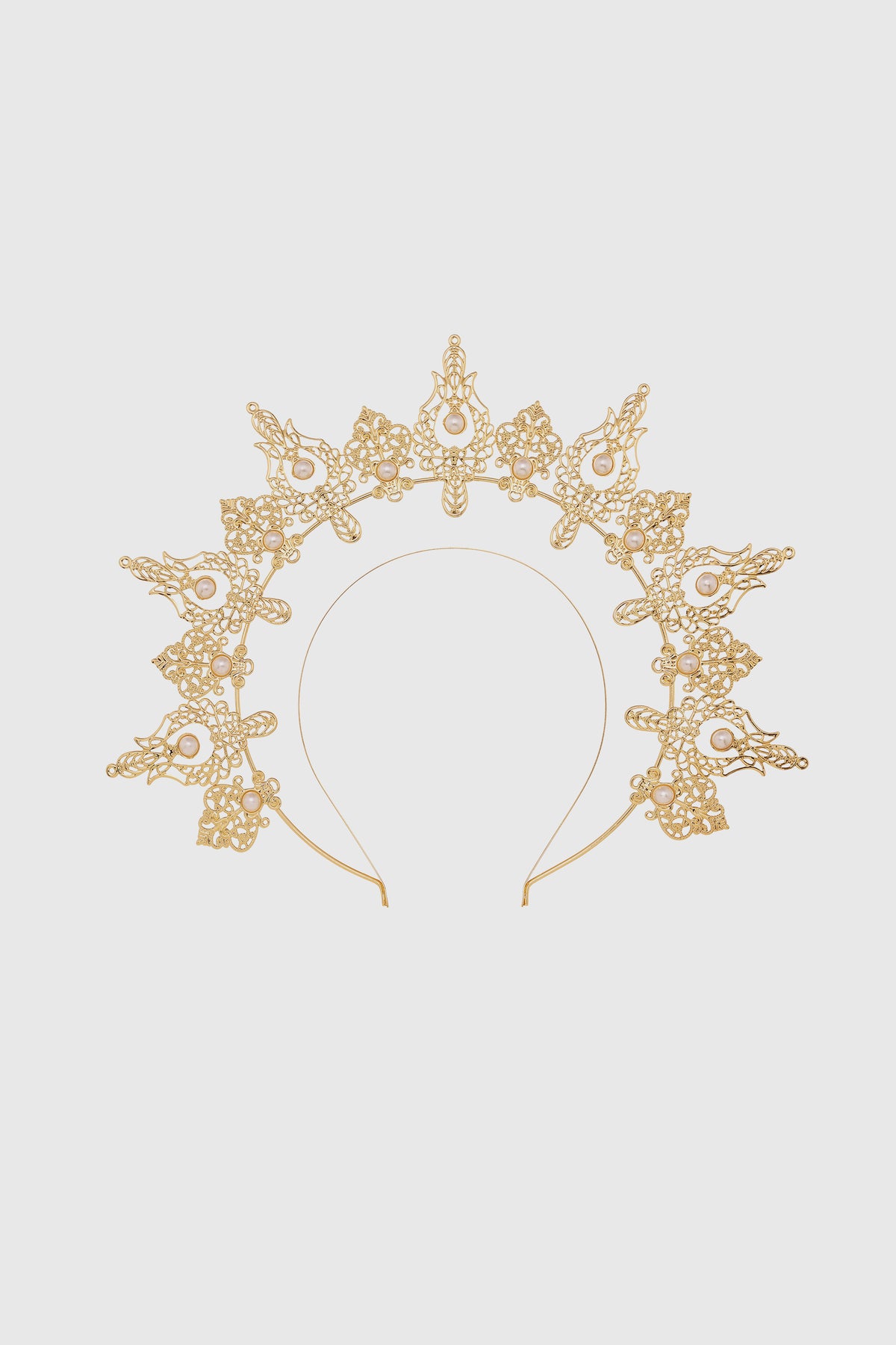 Shop Halo Crown - Pearl Hollow Mary Halo Headband | BABEYOND