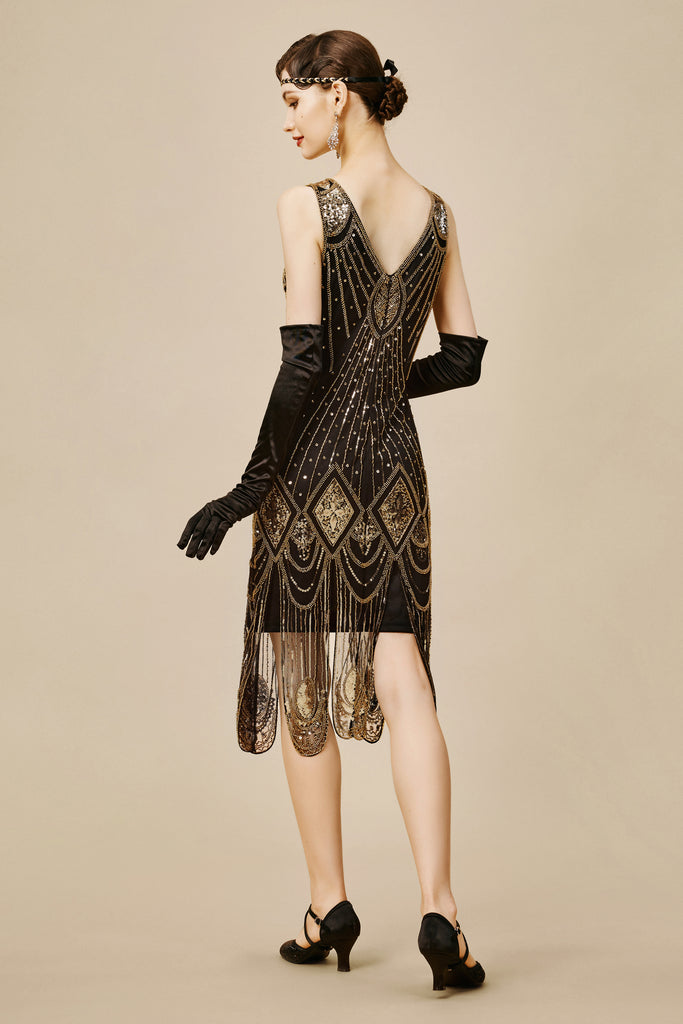 Zouzou Art Deco Flapper Dress - BABEYOND