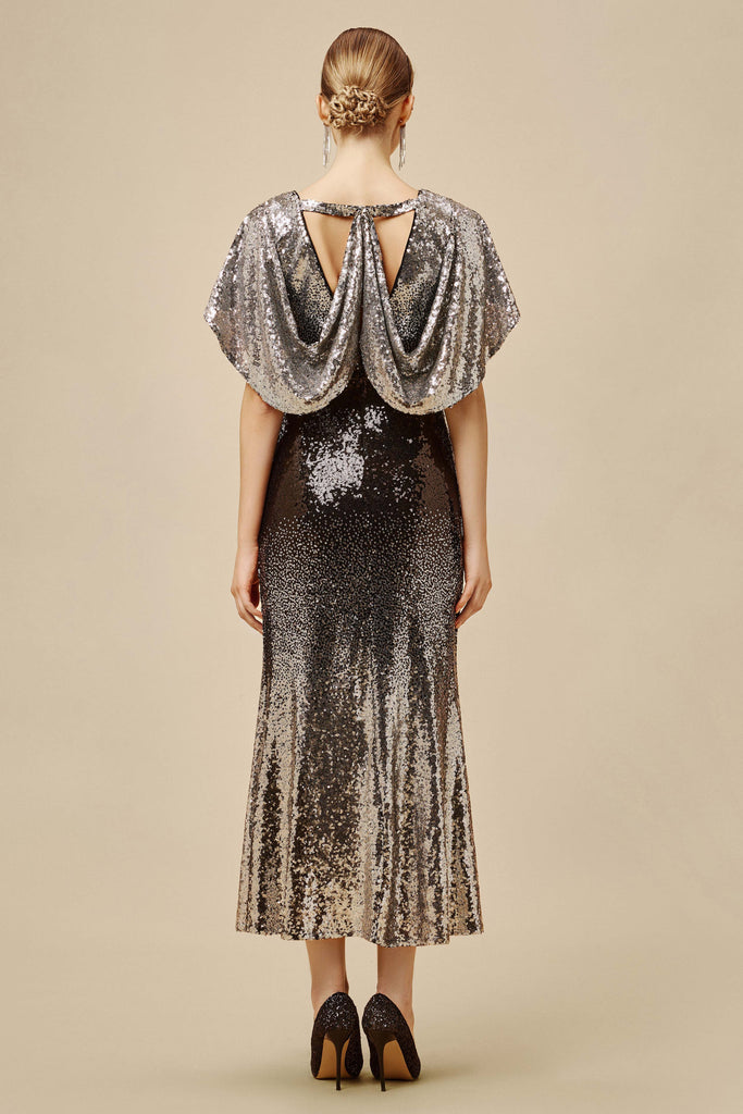 Zouzou Ombre Sequins Evening Gown - BABEYOND