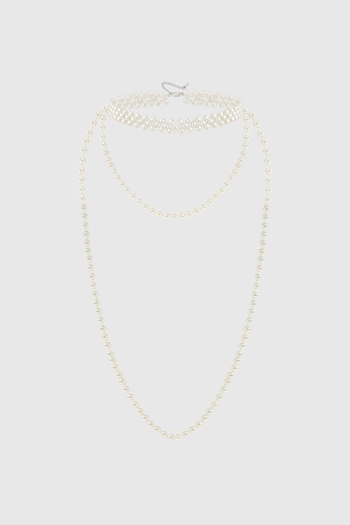 Gorgeous Pearl Long Necklace Set - BABEYOND