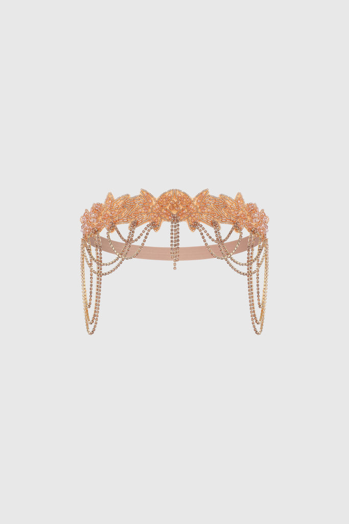 Embellished Rhinestone Chain Headband - BABEYOND