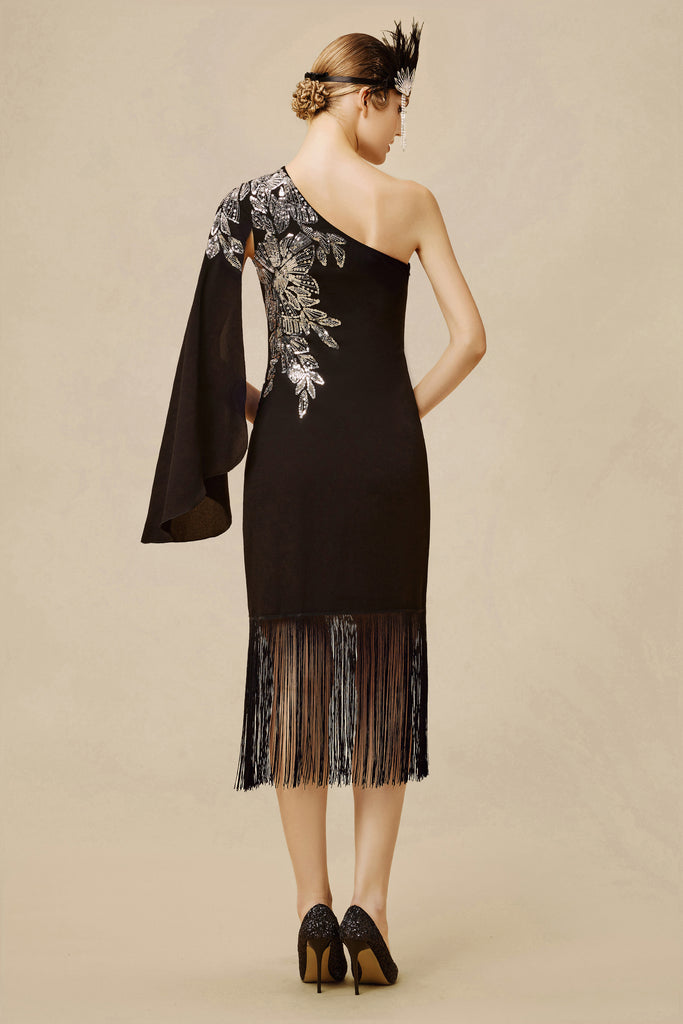 The Story of an Awakening Fringe Crepe Evening Gown - BABEYOND