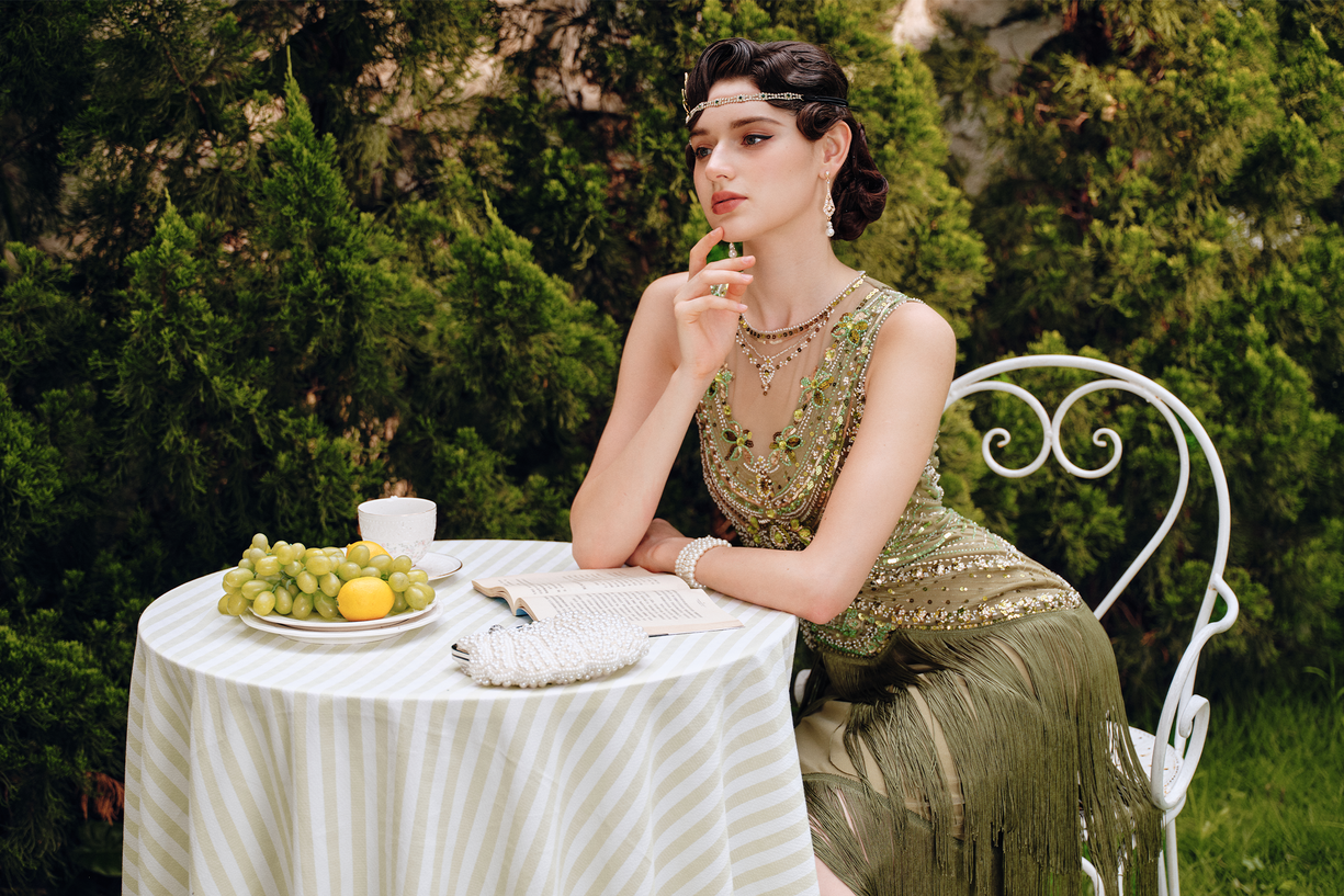 Shop 1920s Dresses - Multi-Layered Fringe Flapper Dress | BABEYOND