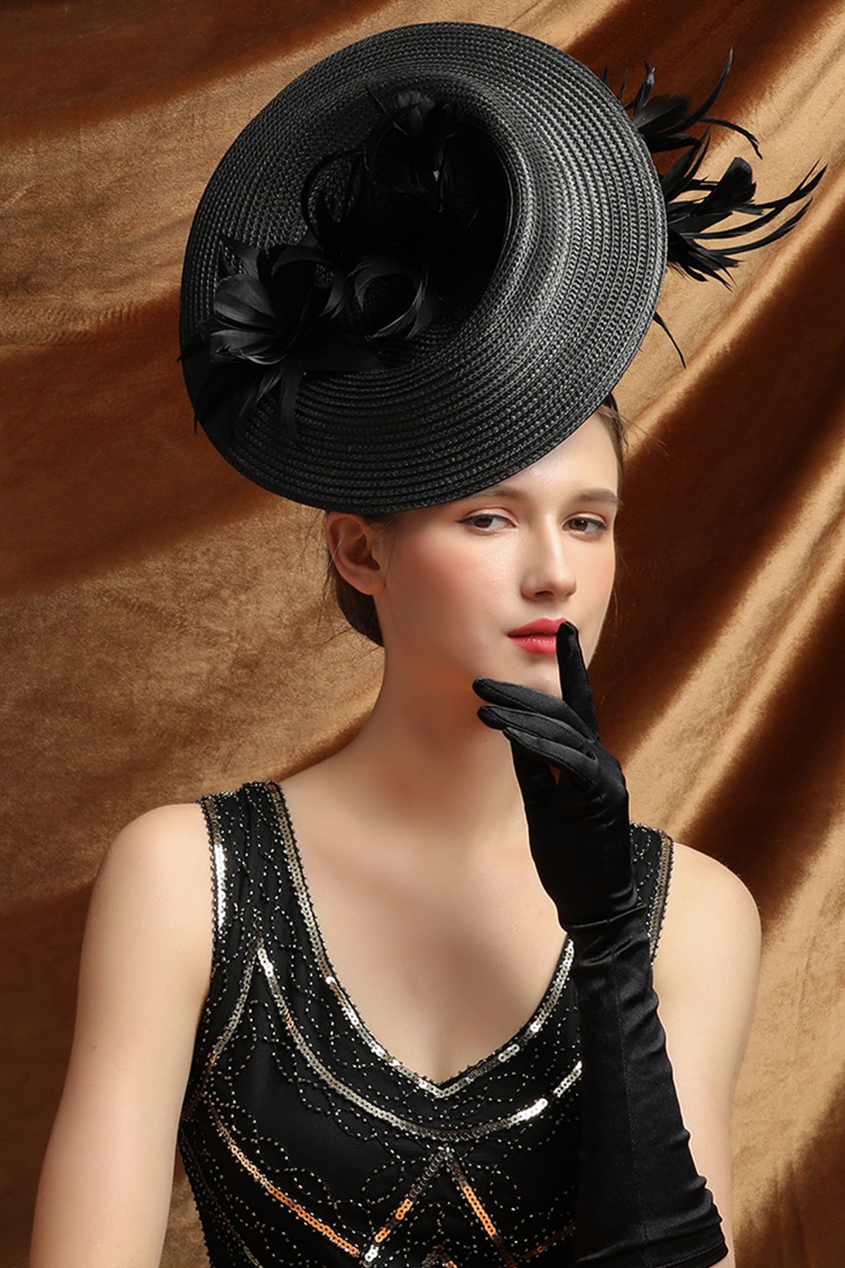 Show Stopper
Elegant Royal  Classy One Of A Kind Hand Made Fascinator

FAS2 0226 Large Rhinestone Satin Classic Fascinator MEZ2701  main image 4