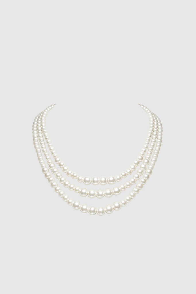 Remarkable Multi Strand Pearl Necklace - BABEYOND