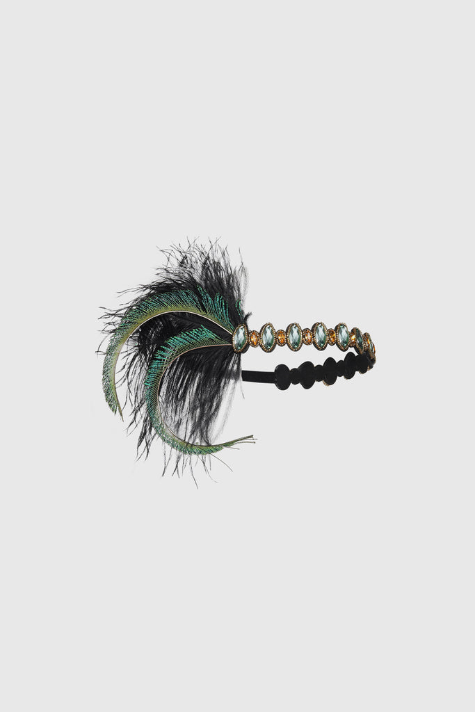 Stunning Rhinestone Peacock Headband - BABEYOND