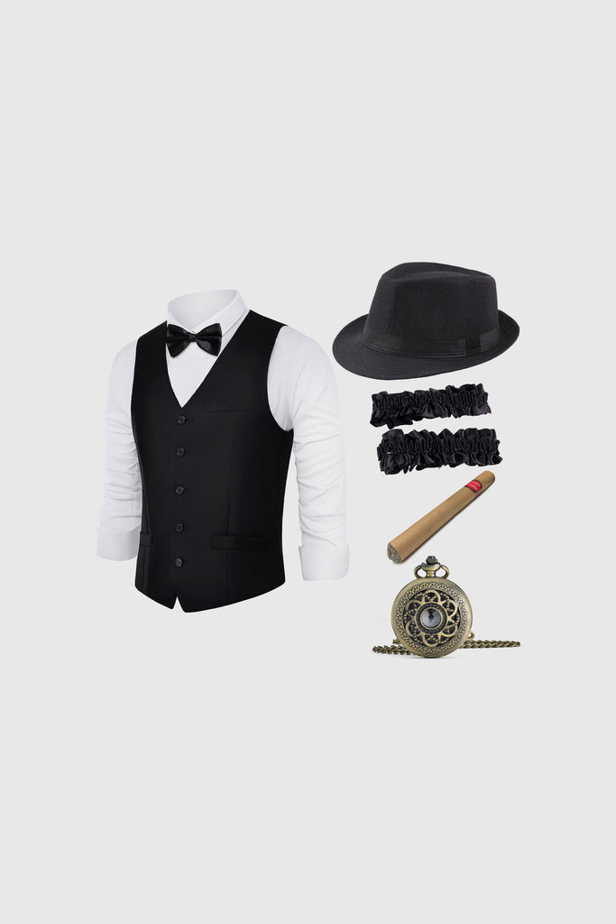 1920s Mens Gatsby Vintage Vest Set - BABEYOND