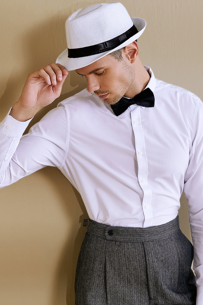 Gatsby Mens Panama Fedora Hat - BABEYOND