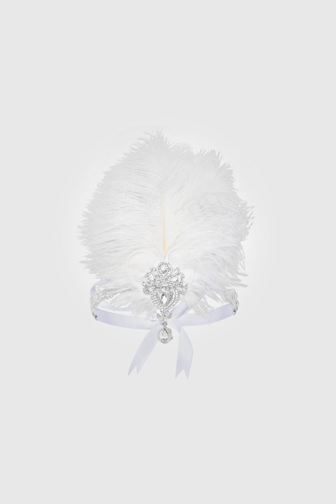 Retro Ostrich Feather Headband - BABEYOND