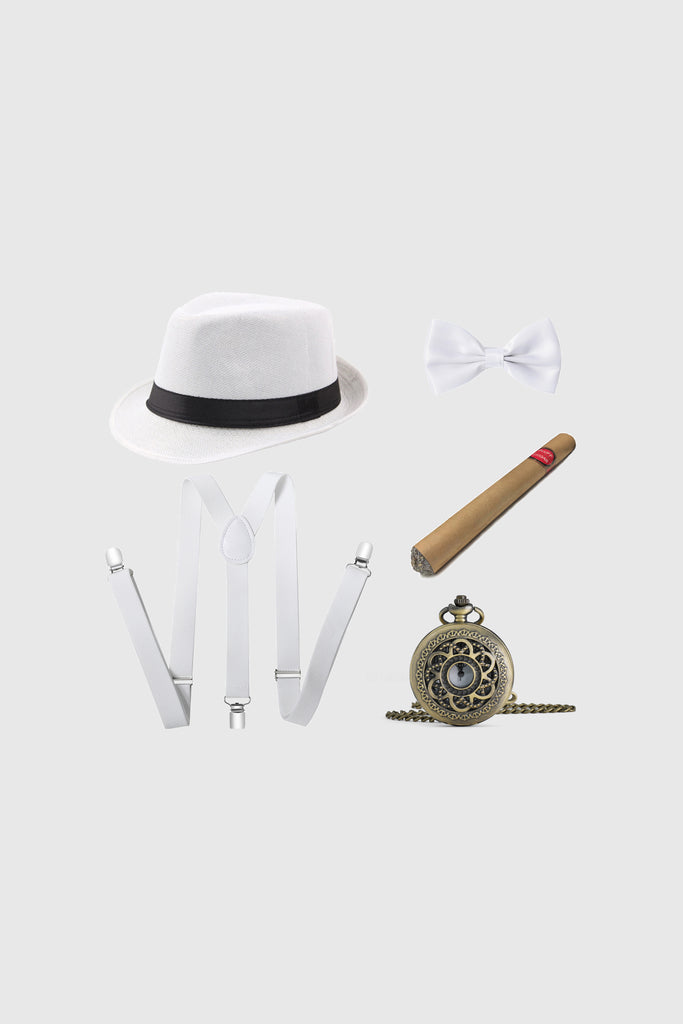 1920s Mens Panama Hat Flapper Set - BABEYOND