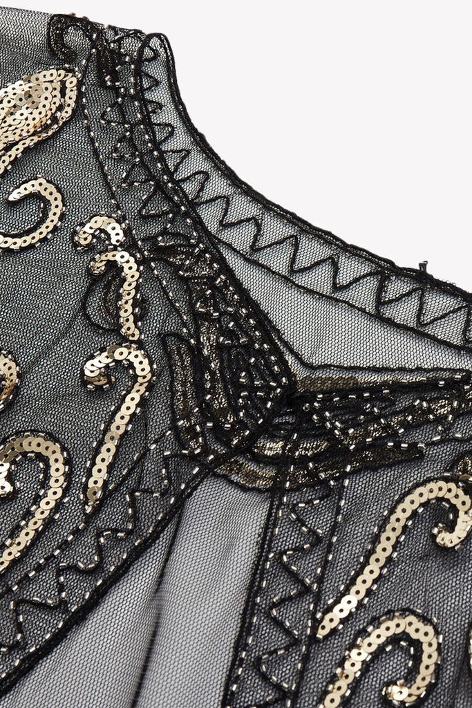 1920s Sequin Beaded Gatsby Shawl - BABEYOND