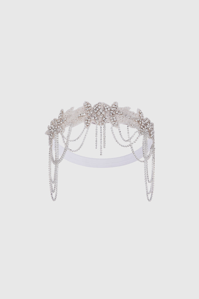 Embellished Rhinestone Chain Headband - BABEYOND