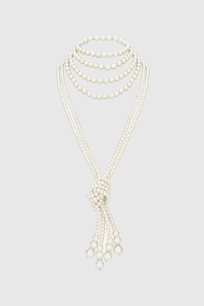 Exclusively Luxury Knotted Pearl Necklace - BABEYOND
