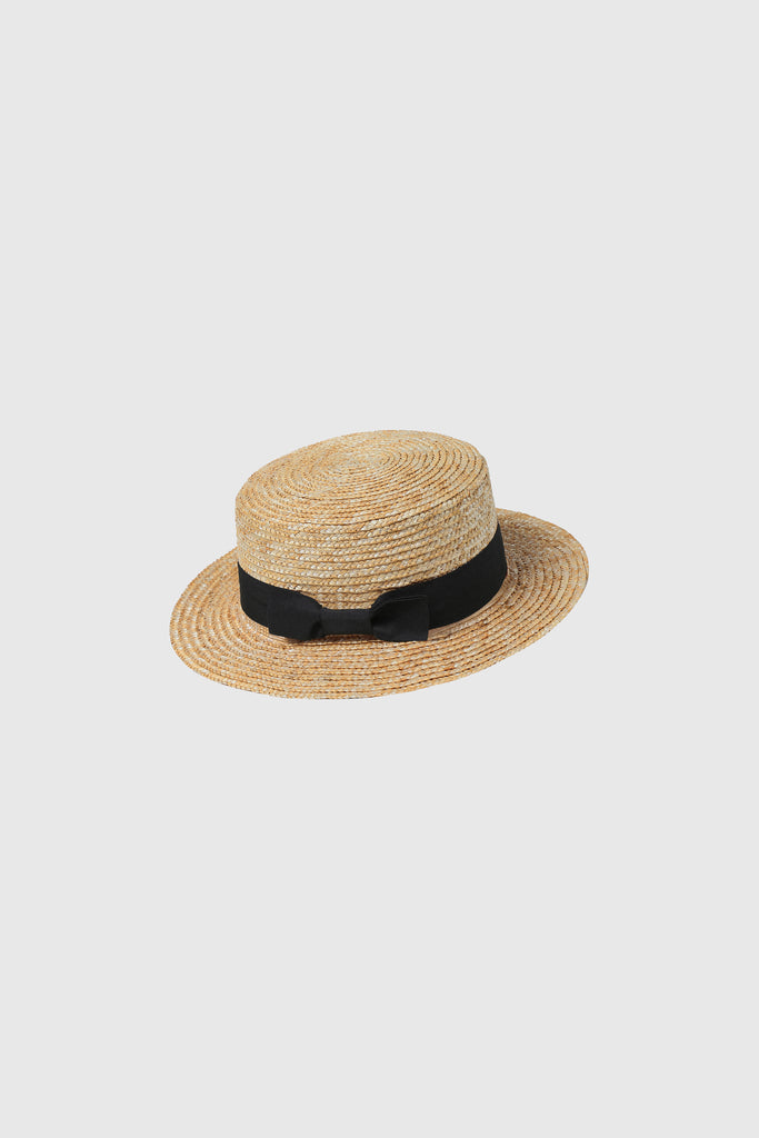 Wide Brim Straw Braid Boater Hat - BABEYOND
