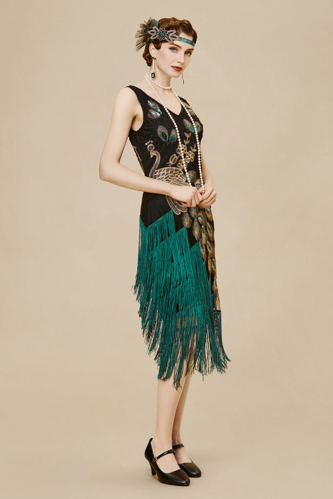 vintage western fringe dress Black / MED inspired suede fringe dress. Unique Vintage Black Fringe Girlie