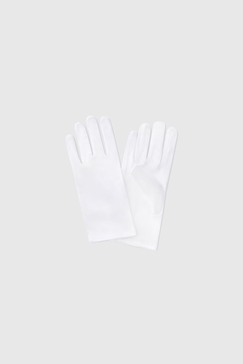 a pair of white gloves for women