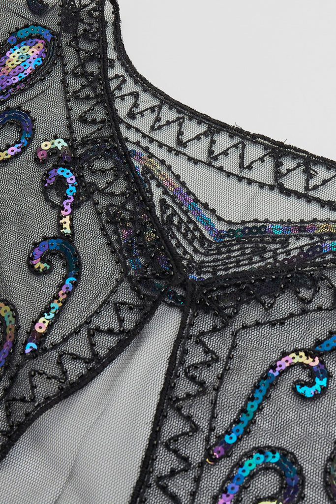 1920s Sequin Beaded Flapper Shawl - BABEYOND