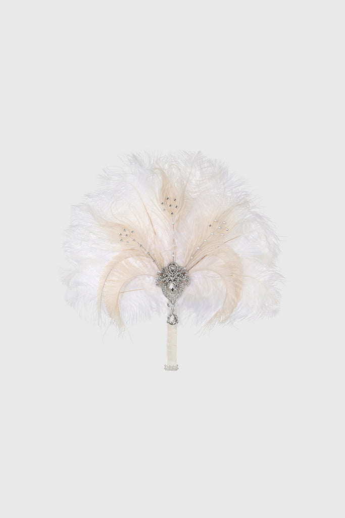 1920s Vintage Feather Feather Fan - BABEYOND