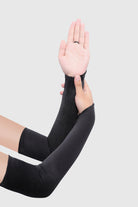 19'' Finger Loop Satin Stretchy Gloves | Black | 1