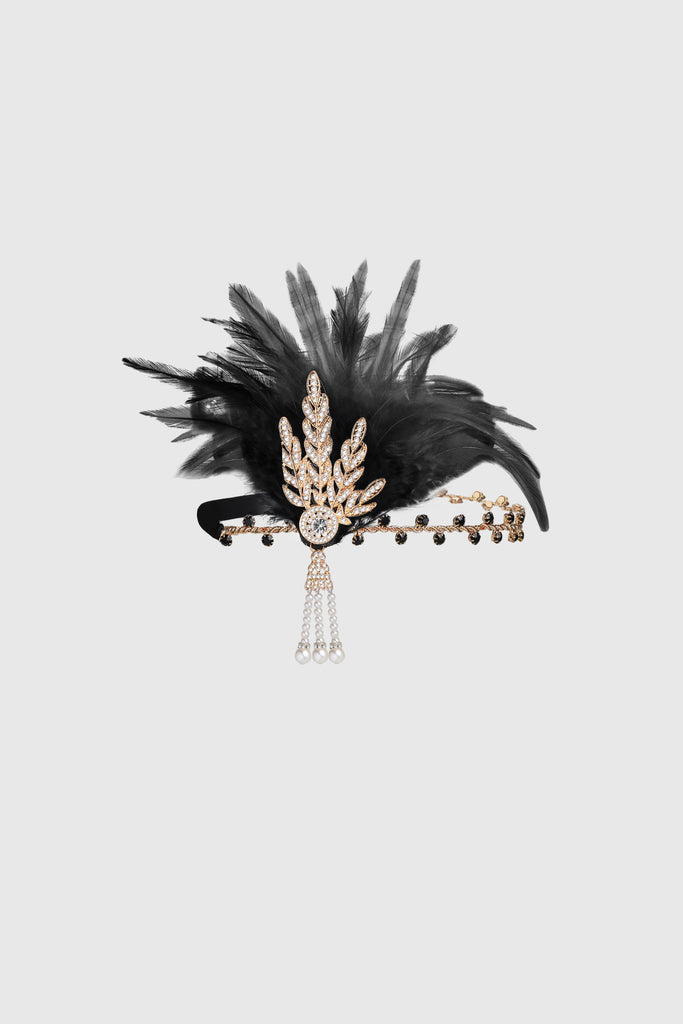 Retro Feather Gatsby Headband - BABEYOND