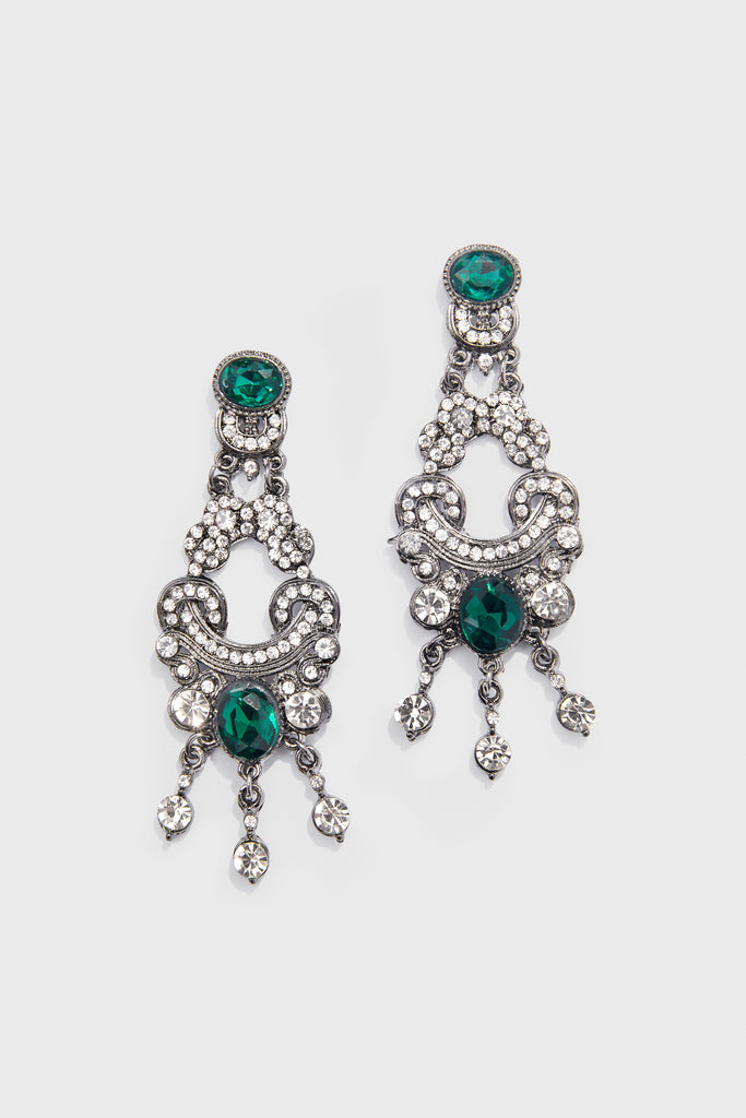 Art Deco Baroque Crystal Dangle Earrings - BABEYOND