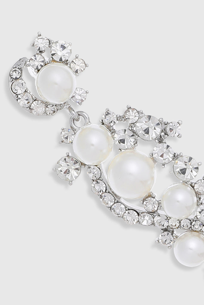 Art Deco Pearl Crystal Earrings - BABEYOND