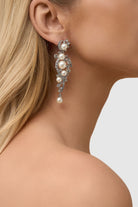 Art Deco Pearl Crystal Earrings | Silver | 5