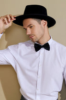 1920s Mens Panama Fedora Hat |  Black | 6