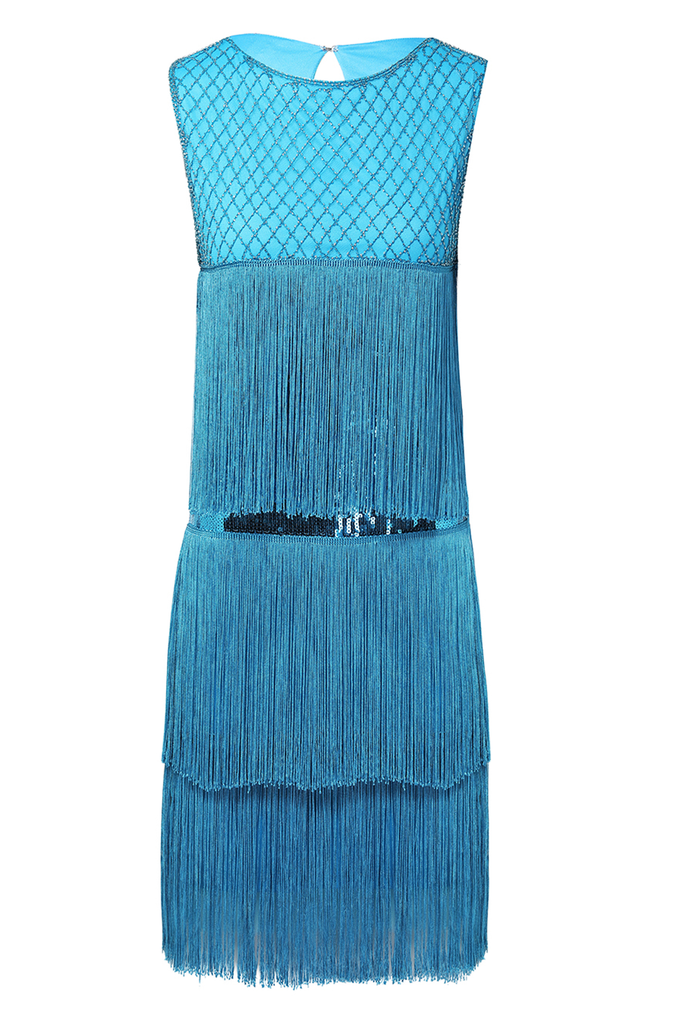 1920s Gatsby Sequined Flapper Dress – One Shoulder Maxi With Tassel Sleeve, Mermaid Skirt