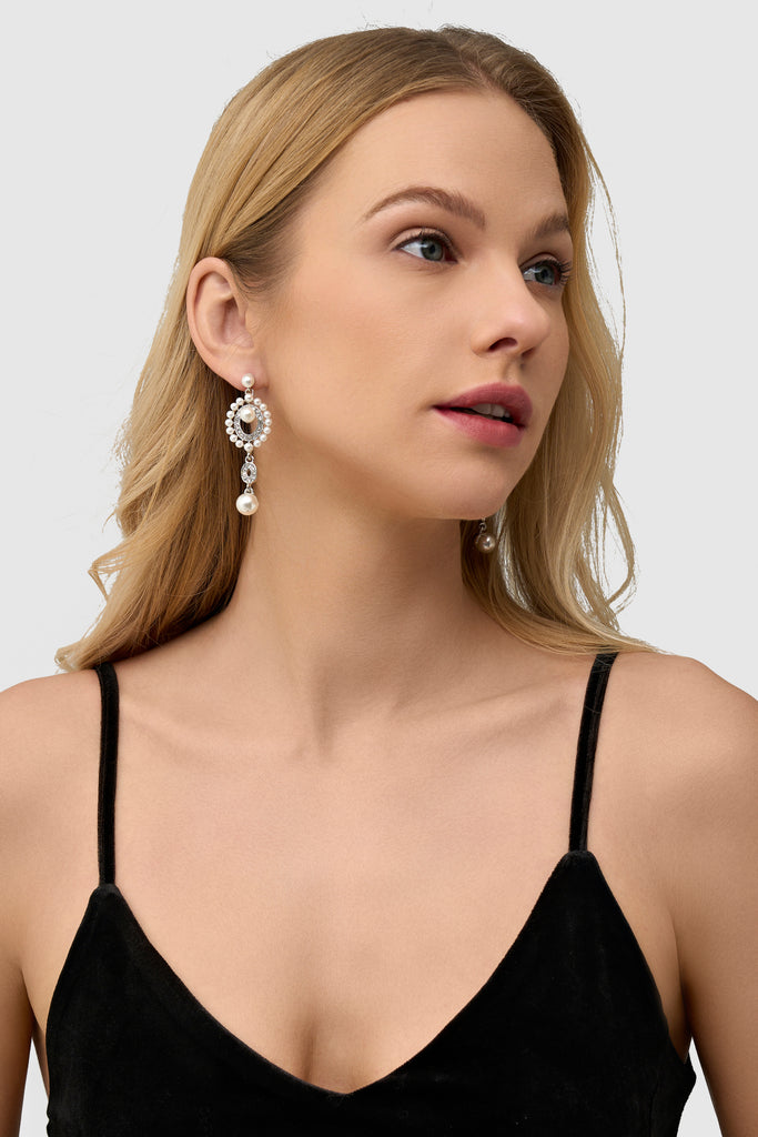 Classic Round Diamond Tassel Earrings - BABEYOND