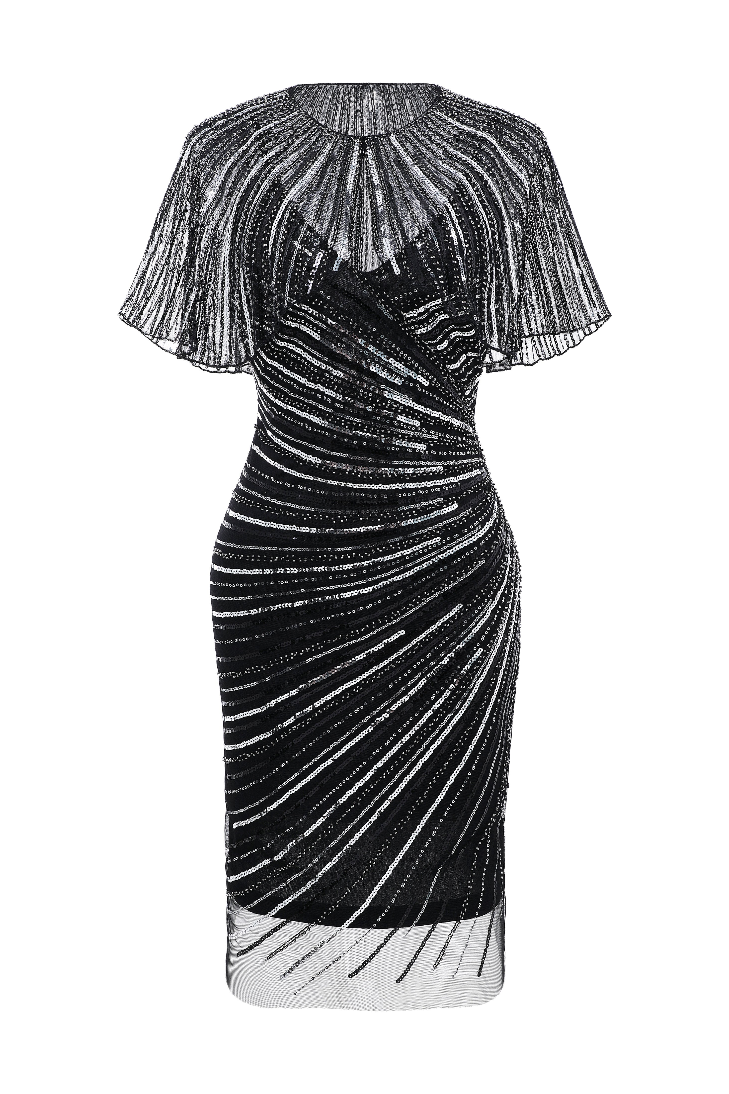 Shop 1920s Dresses - Dazzling Light Mesh Dress with shawl | BABEYOND