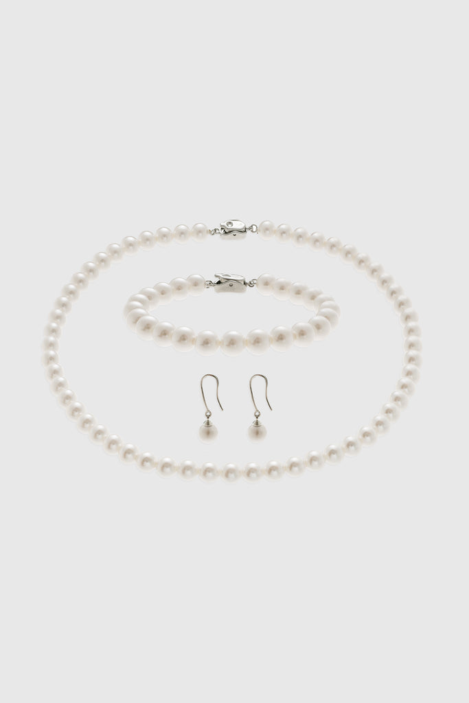 Delicate Round Pearl Necklace Set - BABEYOND