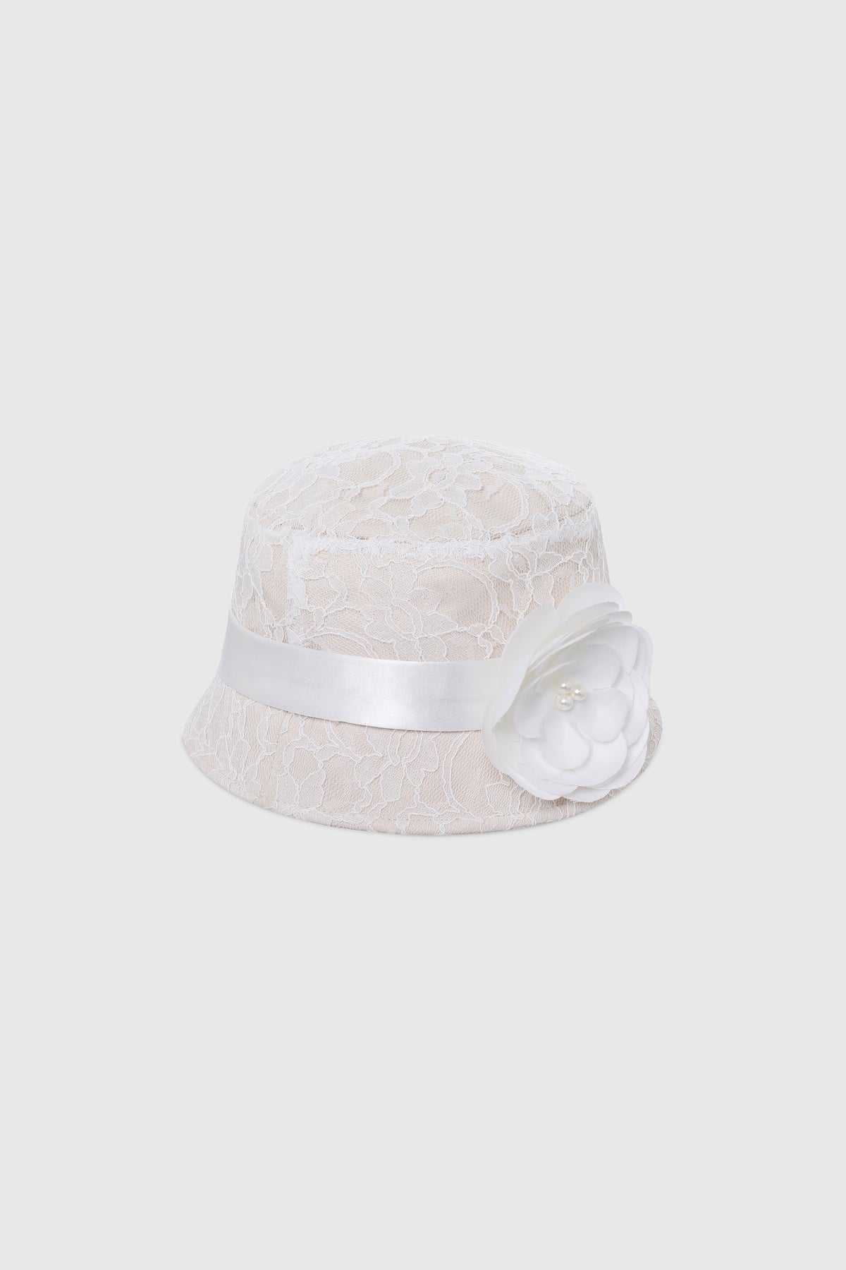 Elegant Lace Cloche Hat with Floral Accents Midnight Bloom Lace Top Hat Black Gothic Style - Masquerade  main image 4