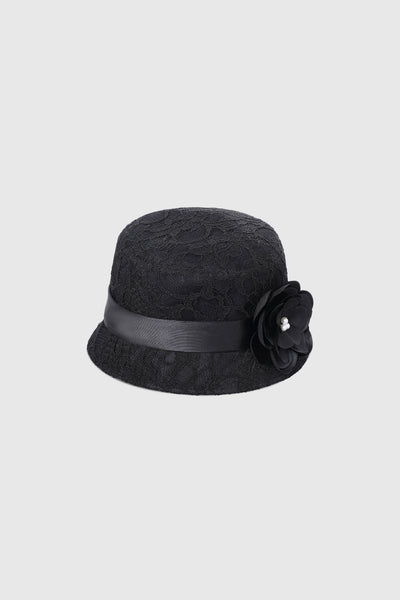 Shop Cloche Hat - Elegant Lace Floral Gatsby Hat | BABEYOND display picture 1