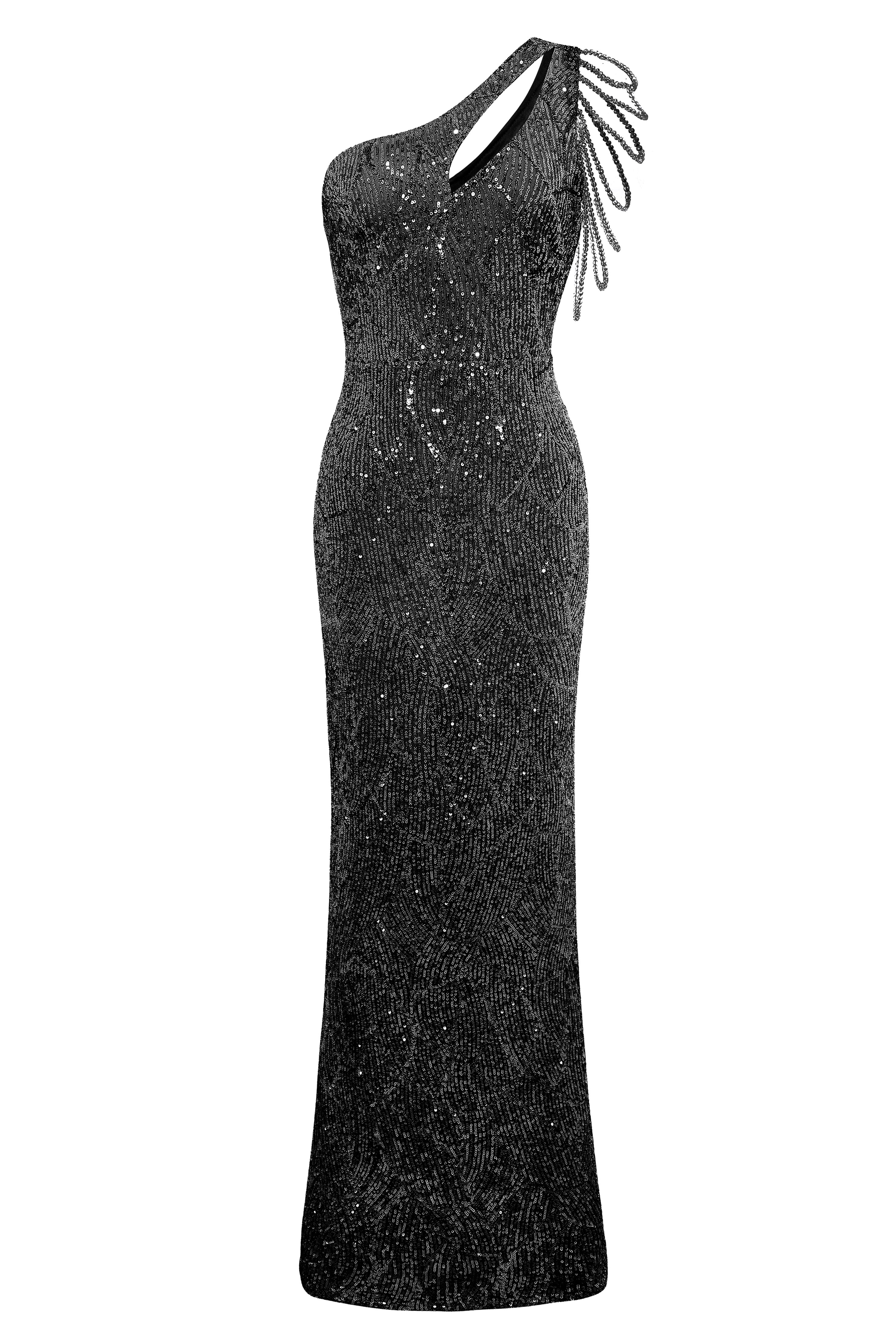 Shop 1920s Dresses - Sequin Asymmetric Dress | BABEYOND