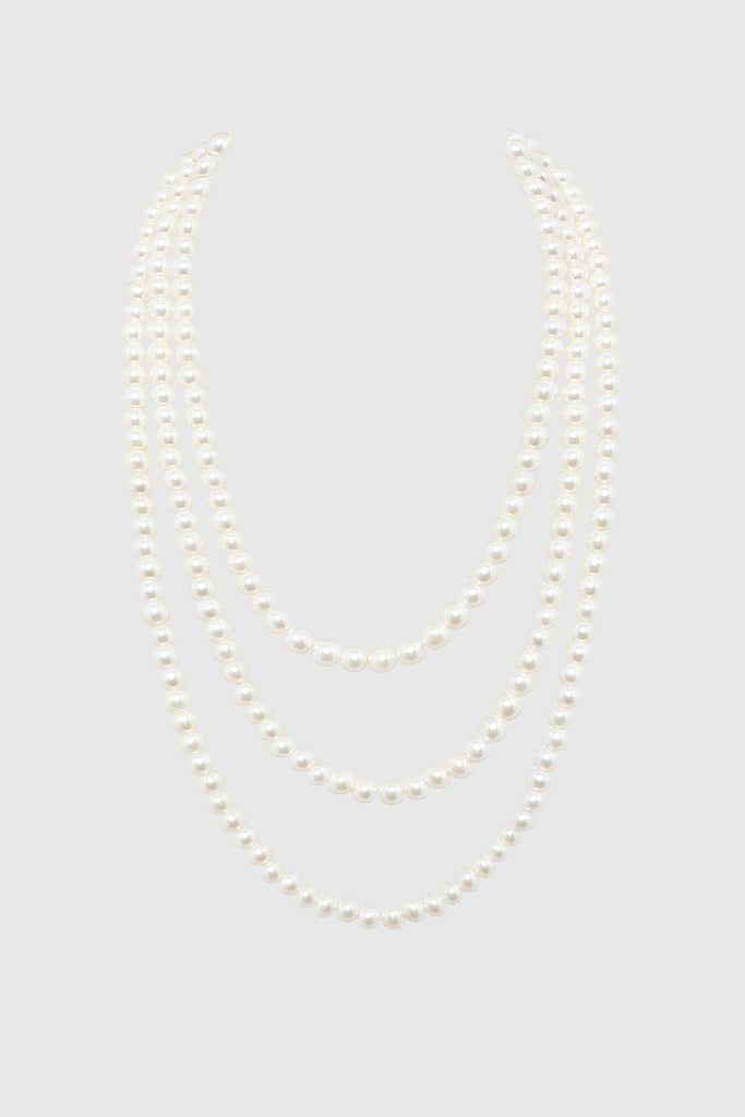 Gorgeous Long Faux Pearl Necklace - BABEYOND