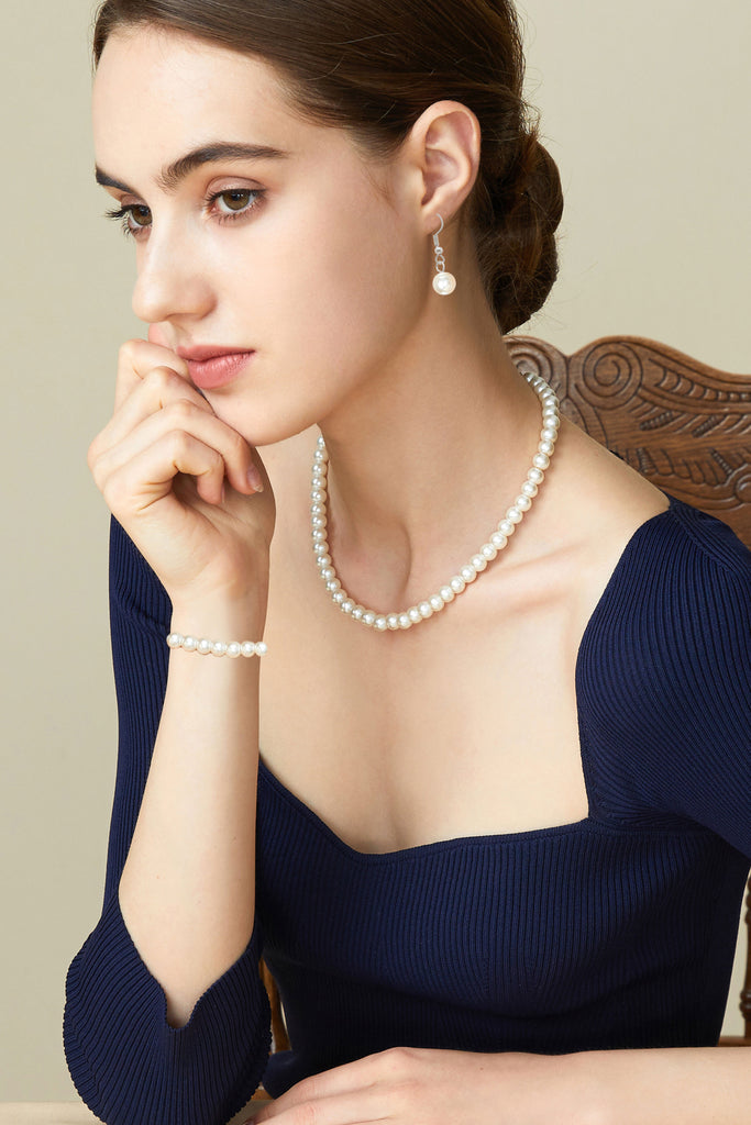 Gorgeous Round Pearl Necklace Set - BABEYOND