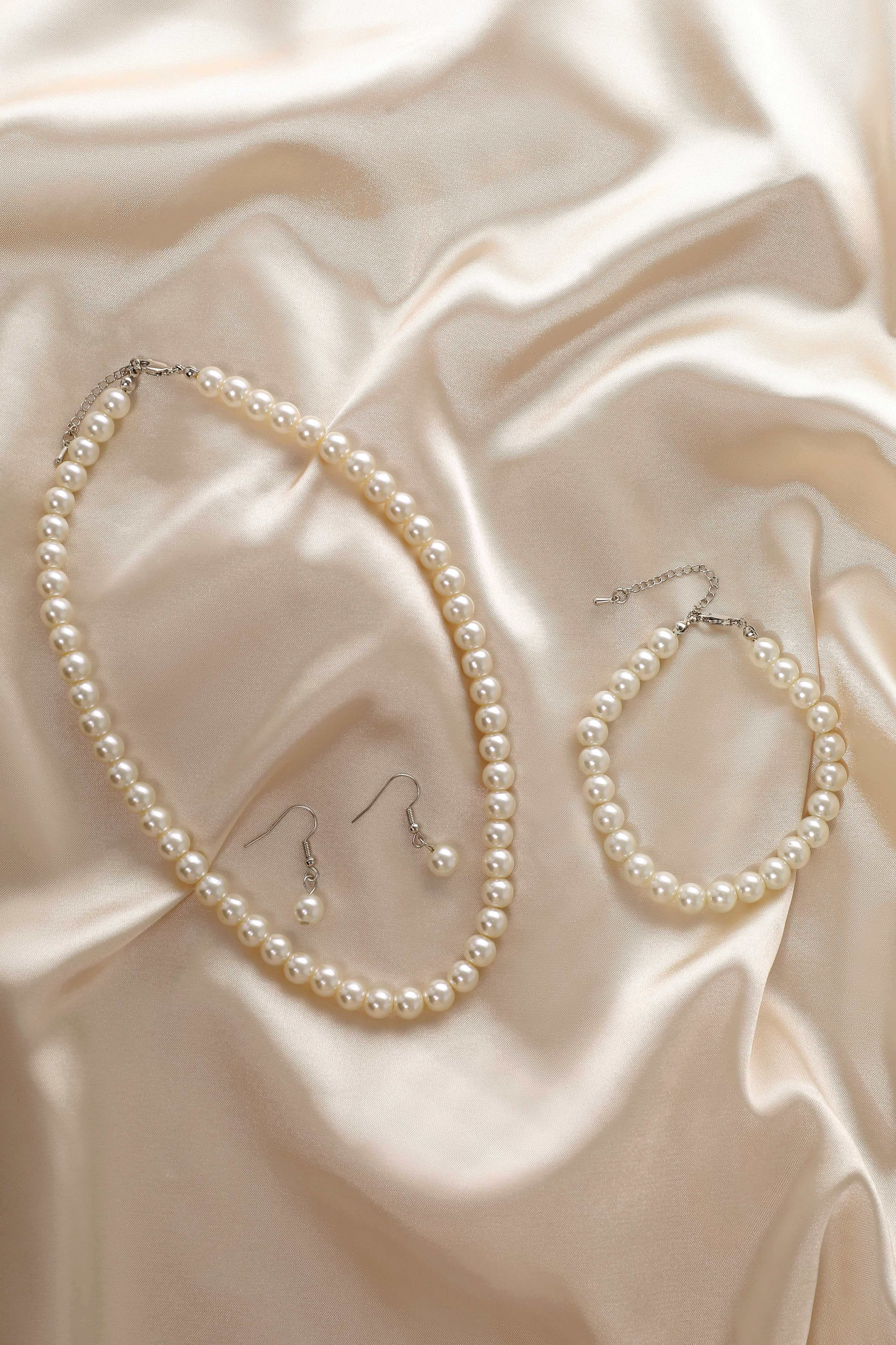 Gorgeous Round Pearl Necklace Set | 3