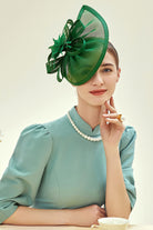 Tea Party Cocktail Fascinator | Darkgreen | 4