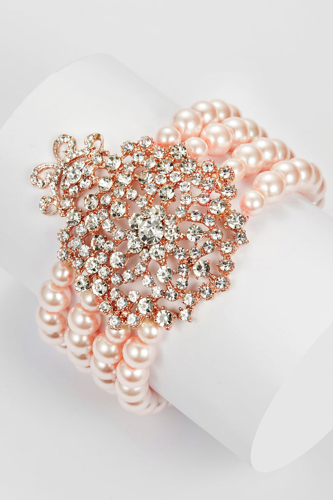 Luxury Multi-layered Elastic Pearl Bracelet - BABEYOND