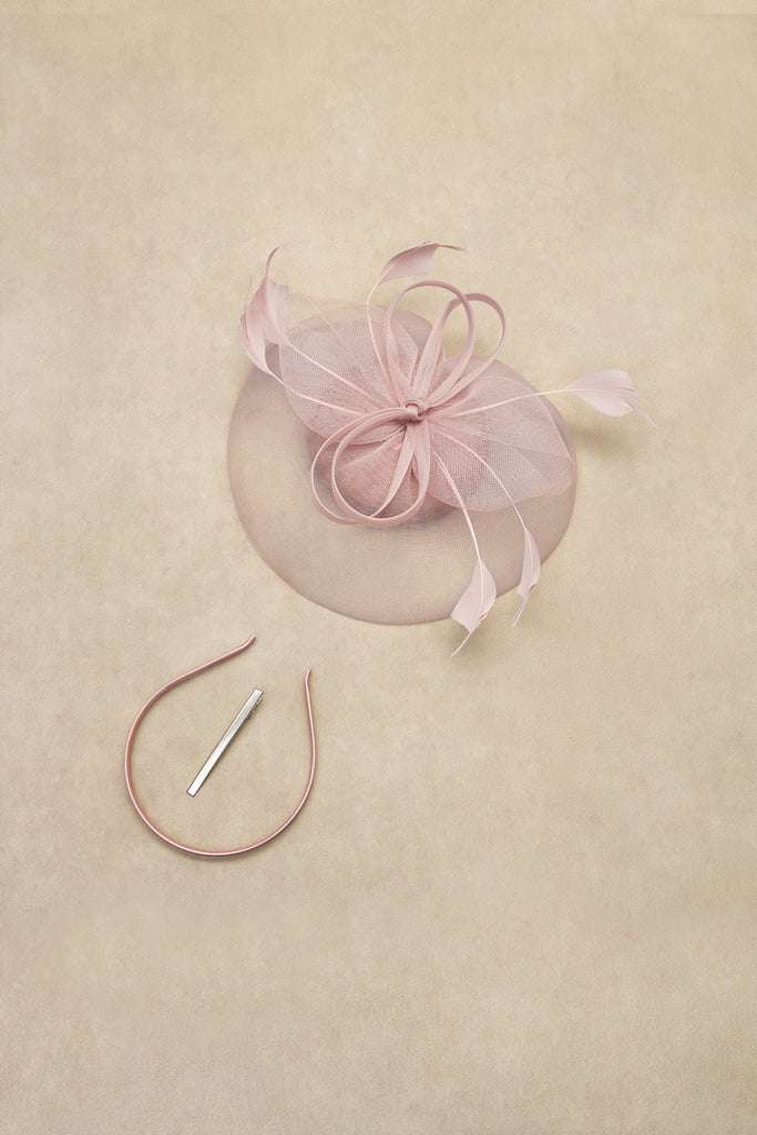 Pillbox Feather Bow Knot Fascinator - BABEYOND