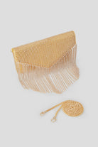 Rhinestone Tassels Clutch Handbag | Gold | 2