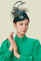 Pillbox Peacock Flapper Fascinator | 1