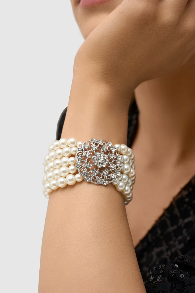 Classic Multi Strand Pearl Bracelet - BABEYOND